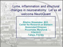 2013 Lyme, inflammation and structural changes in neuroanatomy: Let us all welcome NeuroQuant!