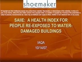 SAIIE:  A Health Index for People Re-Exposed to Water-Damaged Buildings